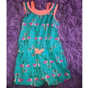 Flamingo Shorts Romper